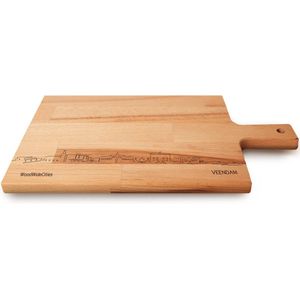 Skyline Serveerplank Veendam - Hapjesplank - Serveerplank - Tapas - Hapjes - Serveren - WoodWideCities