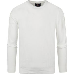 Suitable - Trui O-Hals - Wit - Heren - Regular-Fit