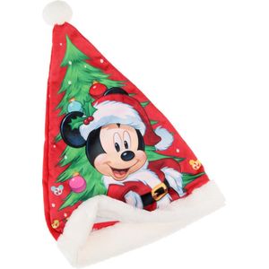 Arditex Kerstmuts Mickey 43 X 32 Cm Polyester Rood