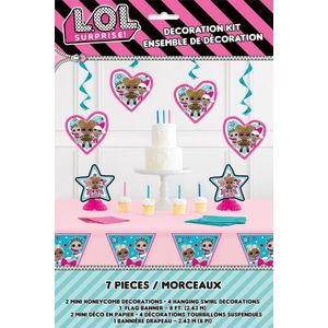 LOL Surprise - L.O.L. Surprise - Verjaardag decoratie set - Slinger - Plafond Swirls - Tafeldecoratie - Kinderfeest - Versiering - Themafeest.