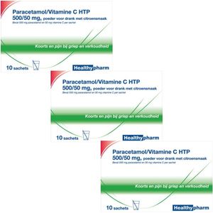 Healthypharm Paracetamol + Vitamine C - 3 x 10 sachets