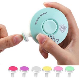 Electrische Baby Nagelvijl - 6 Vijlen - Incl. Batterij - Baby Nagelknipper - Manicureset Baby - Nagelschaartje - Mint Groen