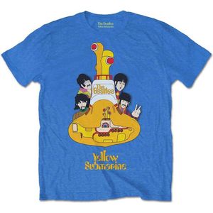 The Beatles - Yellow Submarine Sub Sub Heren T-shirt - S - Blauw