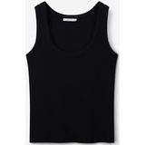 Sissy-Boy - Zwart rib singlet