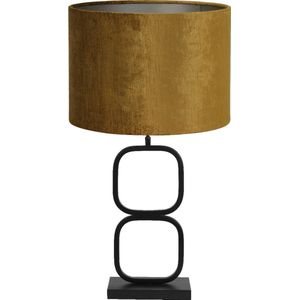 Light & Living Tafellamp Lutika/Gemstone - Zwart/Goud - Ø30x67cm -