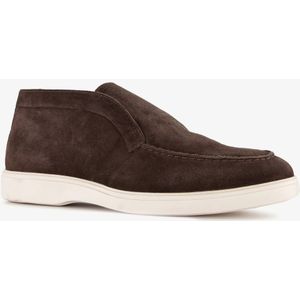 Van Beers suède heren instappers donkerbruin - Maat 40 - Echt leer