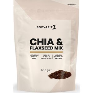 Body & Fit Omega 3, Chia- & Flaxseed Mix - Superfood - Zaden- en Pittenmix - Omega 3, Chiazaad, Lijnzaad Mix - 500 gram