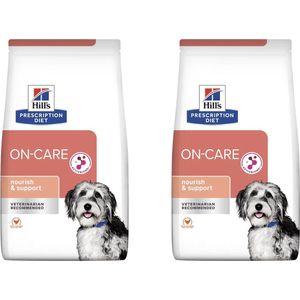 2x Hill's Prescription Hondenvoer - Diet Canine On-Care Restorative Care Helpt bij het bestrijden van oncologische ziekten Droog hondenvoer 1,5kg