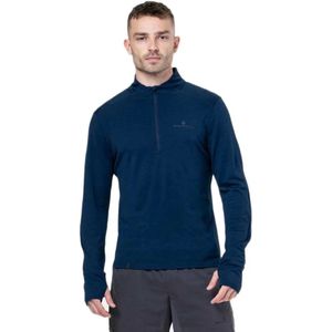 Ronhill Tech Merino Half Rits Lange Mouw T-shirt