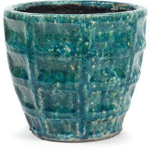 Serax Bloempot Sierpot Turquoise-Blauw D 22 cm H 19 cm