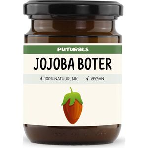 Jojoba Boter 100% Natuurlijk - 250gr - Hydrateert en Verzorgt Droge Huid - Rijk aan Vitamine E en Vetzuren - Natuurlijk Alternatief voor Body Butter en Bodylotion - Bruine Glazen Pot