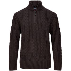 Nordberg Kol Sweater Half Zip - Heren - Brown - Maat M