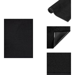vidaXL Deurmat - Zwart - 60 x 80 cm - 100% PP gedraaide heatset - Anti-slip - Deurmat