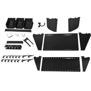 Gereedschapsbord met Accessoires - Pegboard en Werkstation - Zwart