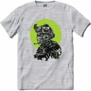 Tactical Operator | Airsoft - Paintball | leger sport kleding - T-Shirt - Unisex - Donker Grijs - Gemêleerd - Maat XL