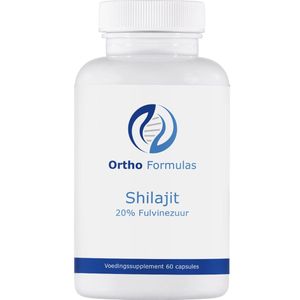 Shilajit - 500 mg - 60 capsules - Sabinsa® - fulvinezuur - selenium - energie - mentale prestaties - hormonale balans - testosteron - libido - seksuele functie - vegan