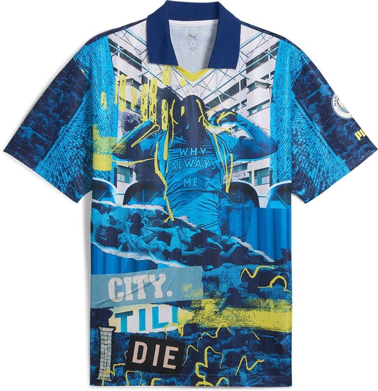 Puma Mancester City Fc Football Energy+ Retro T-shirt Met Korte Mouwen Veelkleurig S Man