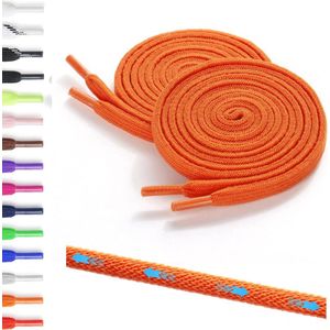 Set van 2 elastische platte schoenveters - zonder strik, voor kinderen en volwassenen, 7 mm breed, rubberachtige schoenveters.