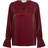 &Co Woman Blouse bordeaux (Maat: S) - Effen - Halslijn: Ronde hals,