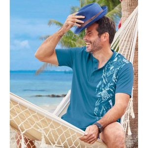 ATLAS FOR MEN - Set van 2 T-shirts met Tunesische hals Maori - Heren - Verkrijgbaar in grote maten - 4XL