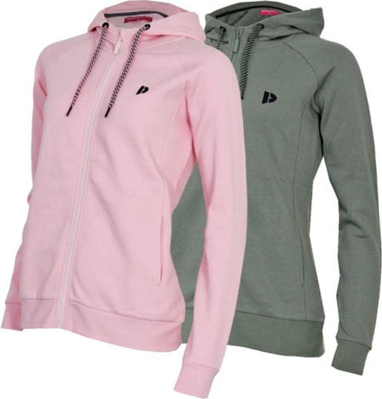 Donnay - Anna - Vest met Capuchon - Shadow Pink/Jungle Green - 2-Pack