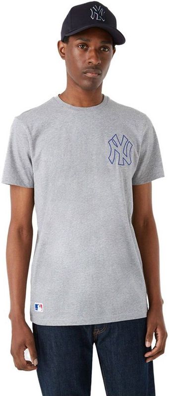 New Era - Chain Stitch - T-shirt - Grijs - New York Yankees