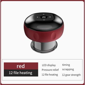 Elektrische Cupping Cup - Rood - Cellulite Massageapparaat - 12 Standen en Temperaturen