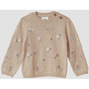 s.Oliver - Gebreide Trui - Met Bloemen Geborduurd