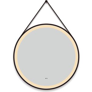 Saniclass Lonato spiegel – Badkamerspiegel – Met verlichting - Met verwarming – 120cm - Mat zwart