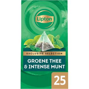 Thee lipton exclusive groene thee munt 25x2gr | Pak a 25 stuk
