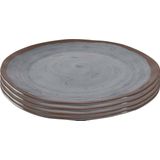 Bo-Camp - Ontbijtbord - Halo - 4 Stuks - Melamine - Grijs