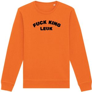 Sweater oranje - Fuck king leuk - XXL - soBAD. - Koningsdag - Unisex - Oranje - Voetbal - Nederland