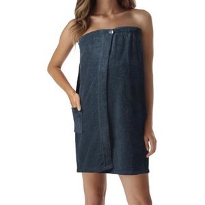 Sauna badstof kilt sarong dames M-XXL 100% katoen donkerblauw