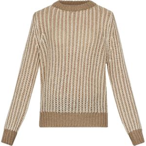 SISTERS POINT Libar-pu - Dames trui - Sand/Cream - Maat XS