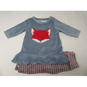 Wiplala - Jen & James - Pyjama - Velour - 2delig - Meisje - Vosje -  6 maand  68