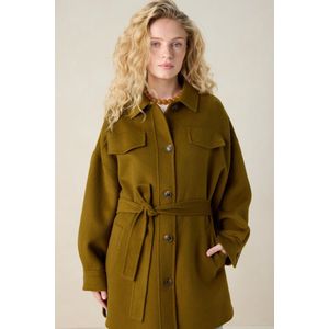 Sissy-Boy - Donkergroene wollen shirt jack