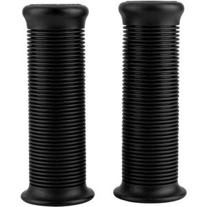 Handgreep 2 stuks 1 inch 25 mm Vintage TPU stuurgreep voor motorfietsen (Zwart)