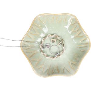 Sieradenschaal decoratieve keramische schaal voor sleutels (lichtgroen)