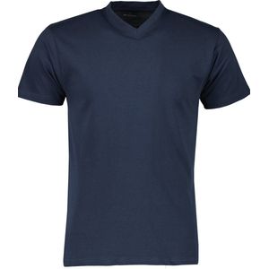 Jac Hensen T-shirt - V-hals - Blauw - 7XL Grote Maten
