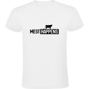 Mest Happens Heren T-shirt | Boer | Boerderij | Trekker | Traktor | Boeren | Veeteelt | Landbouw | Shirt