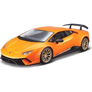 Modelauto Lamborghini Huracan Performante oranje 1:24 - speelgoed auto schaalmodel