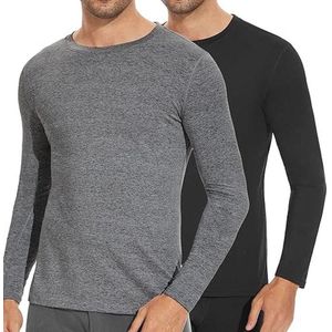Thermisch ondergoed voor heren - lange mouwen fleece thermoshirt functioneel warm ondergoed