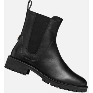 Geox - Hoara A - Dameslaarzen - Zwart - Geborsteld Leer