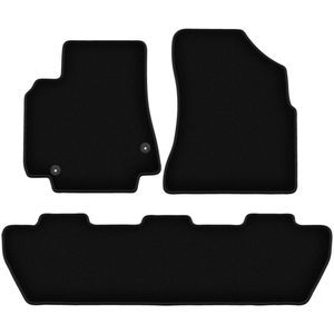 BASIC zwarte veloursmatten voor: Citroen Berlingo II combivan, multispace, 5-zits (2008-2018)