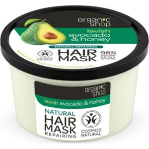 Organic Shop - Haarmasker Avocado & Honey - Hydraterend en Verzachtend - 250 ml - 1 stuk