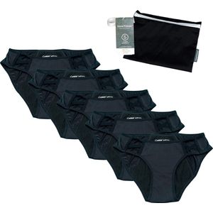 Cheeky Pants Feeling Sassy Set van 5 + Wetbag - Maat 44-46 - Absorberend - Comfortabel - Zero Waste