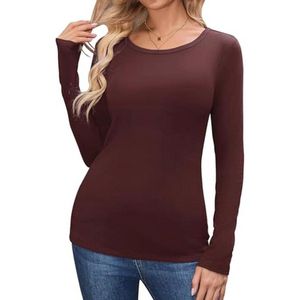 Dames lange mouwen thermoshirt - warme fleece onderkleding & casual tops