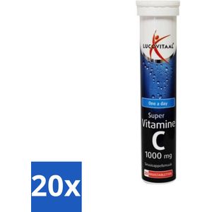 20 x Lucovitaal - Vitaminen - Super Vitamine C - 1000 mg - Sinaasappelsmaak - 20 Bruistabletten - Vitamine C - Super Vitamine C - Immuunsysteem - Energie - Vermoeidheid