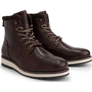 DenBroeck Ferry St. Hoge leren herensneaker - Gevoerde veterboots - Bruin Leer