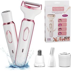 Scheerapparaat - 4 in 1 - Voor Vrouwen - Oplaadbaar - Trimmer voor Gezicht Oksels Benen Bikinilijn